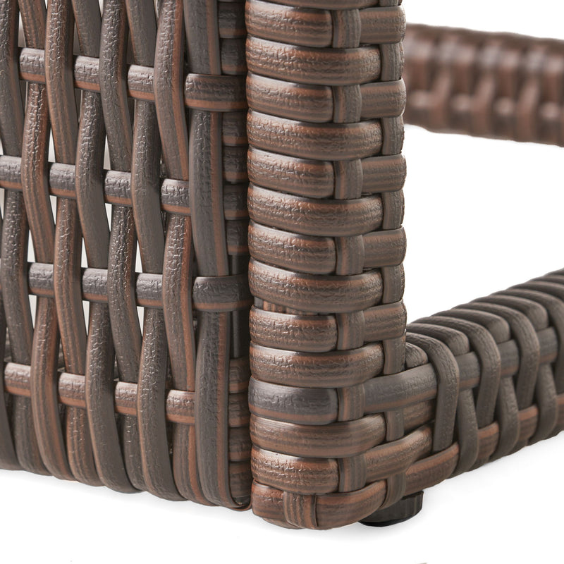 Bucharest - End Table C Shaped Side Table Rattan - Brown
