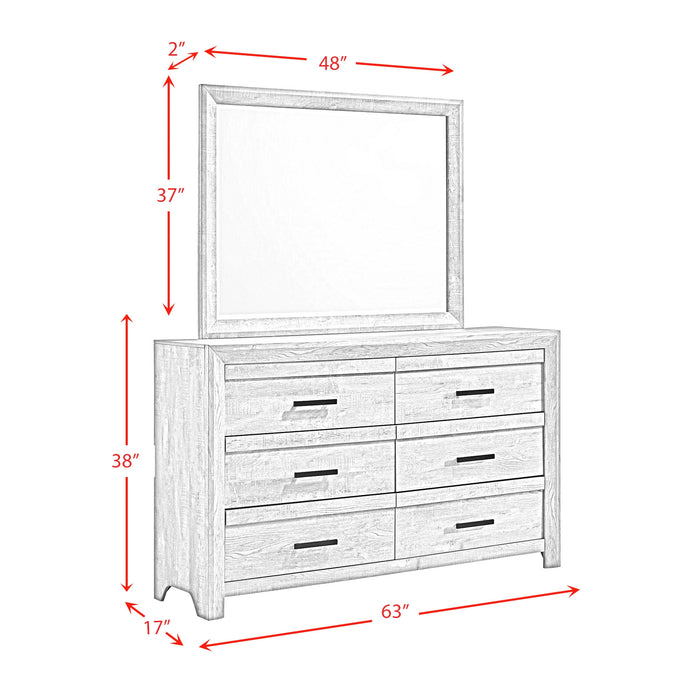Ellen Dresser & Mirror Set White