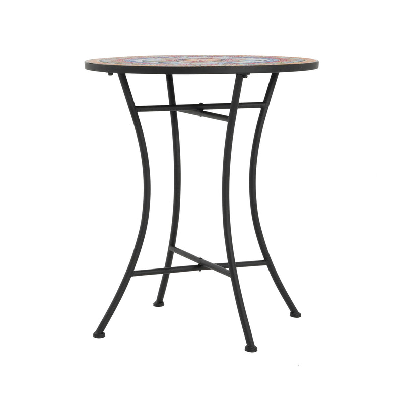Lambert - Outdoor Chat Set - Black / Red