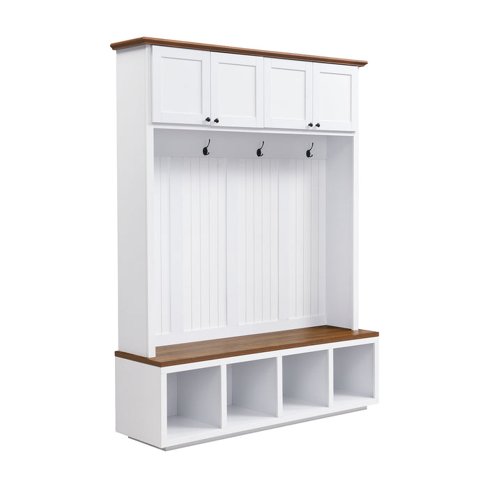 Entryway Hall Tree With Bench And Storage