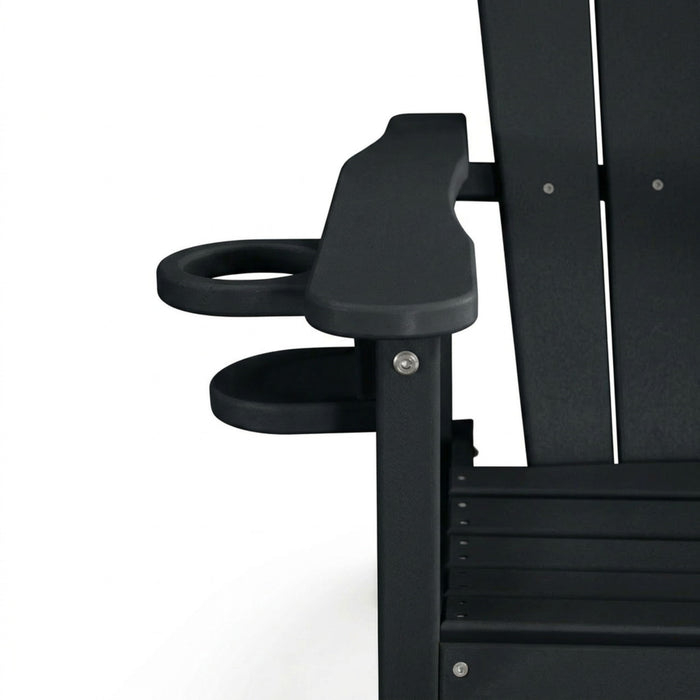 Bar Height Adirondack Chair With Cup Holder And Armrests