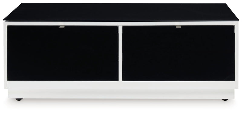 Gardoni - Rectangular Cocktail Table - White / Black