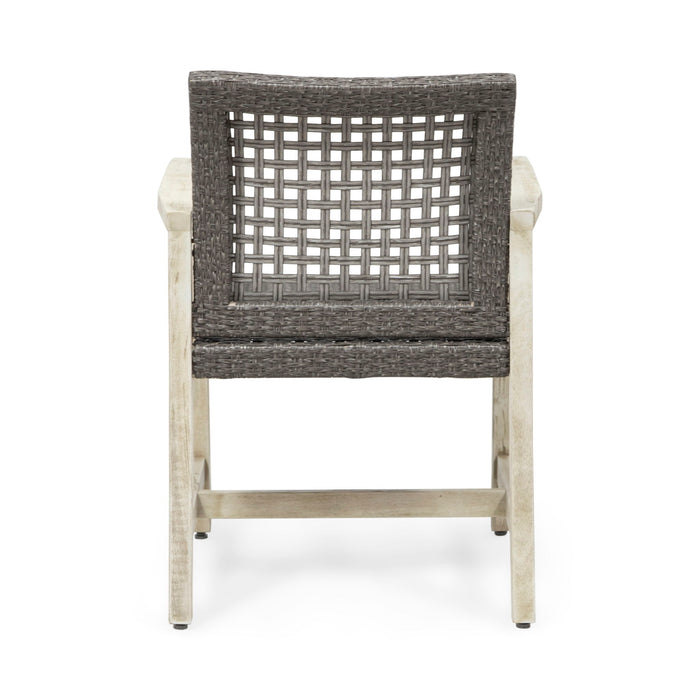 Outdoor Dining Chair Acacia Wood Frame (Set of 2)