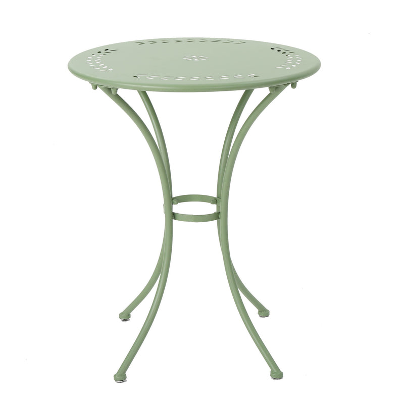 Ambrosia - 3 Piece Bistro Set With Leaf Motifs Top And Seat