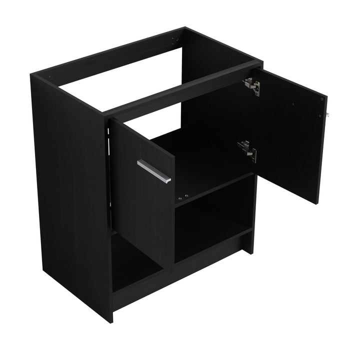 Modern Bathroom Vanity With Ceramic Sink, Freestanding Cabinet, Soft Closing Doors