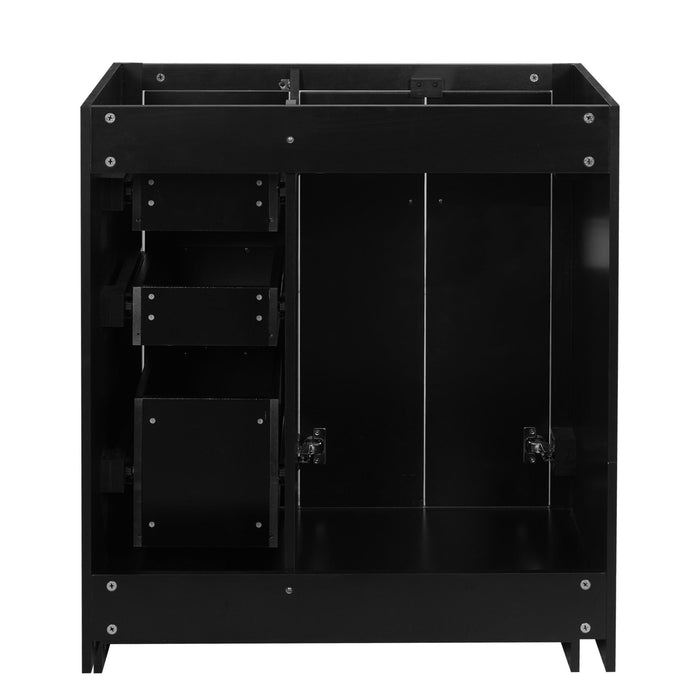 Retro Style Bathroom Vanity With 3 Drawers & Soft-Closing Doors