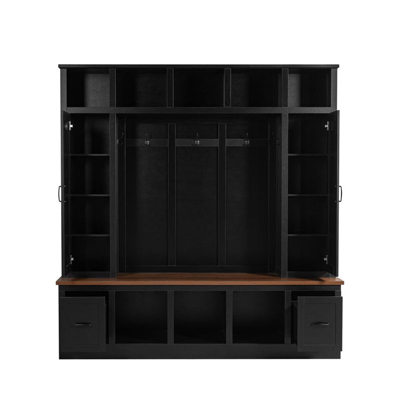 Hall Tree With Storage Bench, Entryway Coat Rack With Hooks