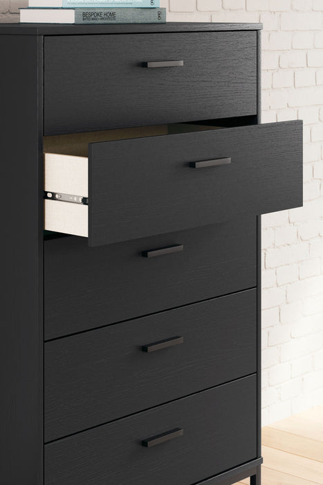 Socalle - Five Drawer Chest - Black