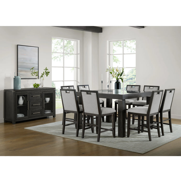 Elodie Counter Height Dining Set in Charcoal