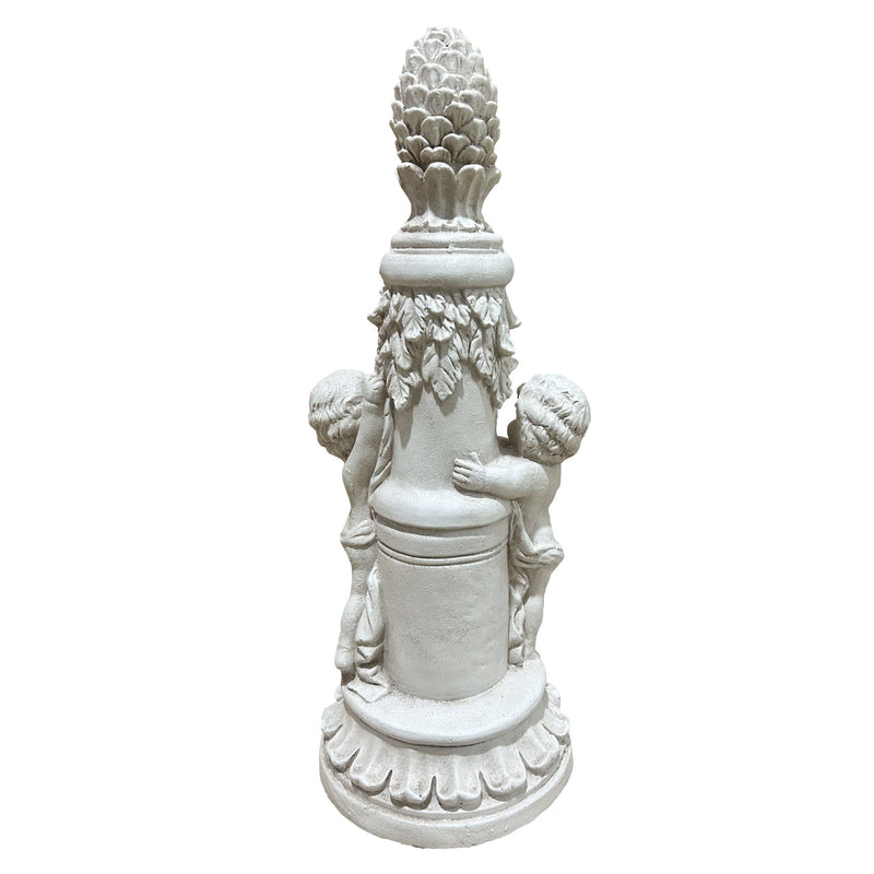 A Pair Of Climbing Children Garden Statues, Made Of Magnesium Oxide, Suitable For Decorating Outdoor Courtyards, Lawns, And Patios.