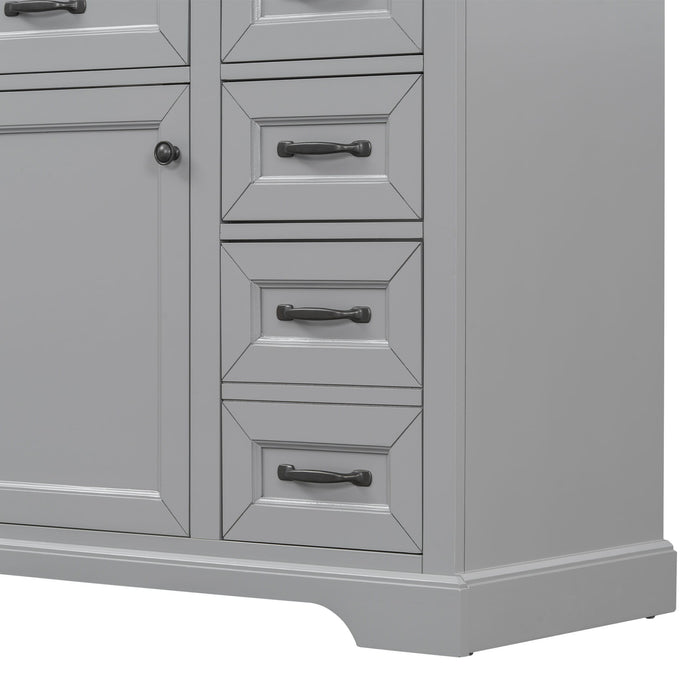 36" Bathroom Vanity With Sink, 2 Tip-Out Drawers, Soft Close Hinges