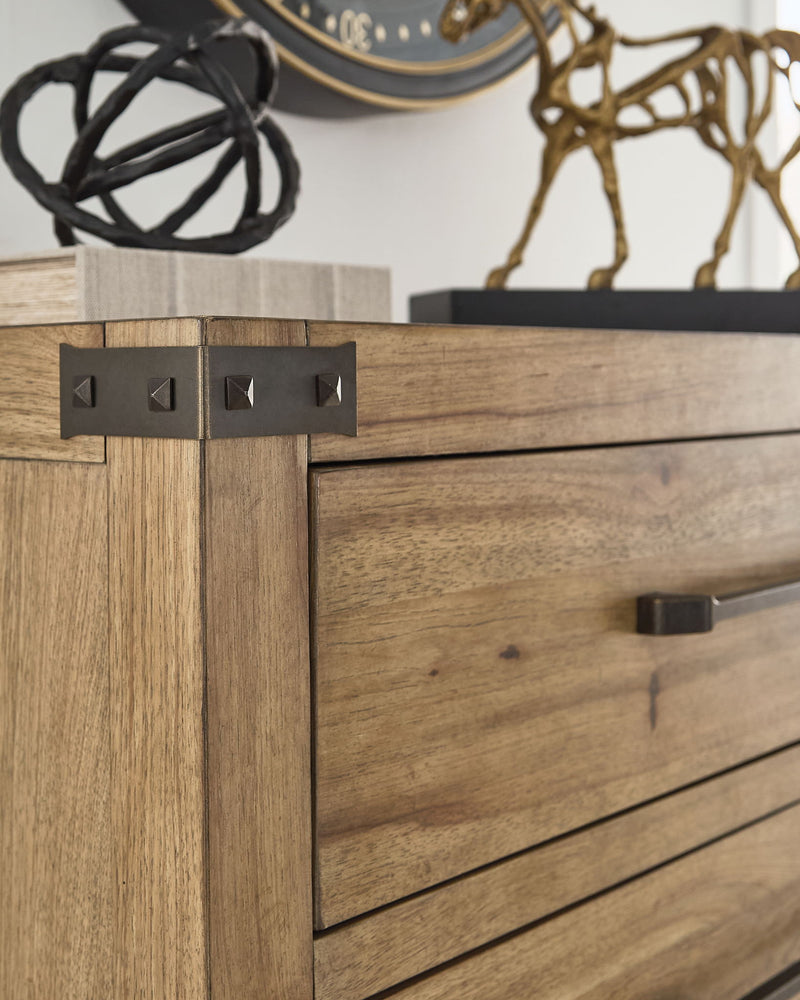 Ridgester - Five Drawer Chest - Light Brown