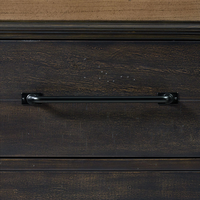 Montrose Server and Hutch with LED Light in Espresso and Brown