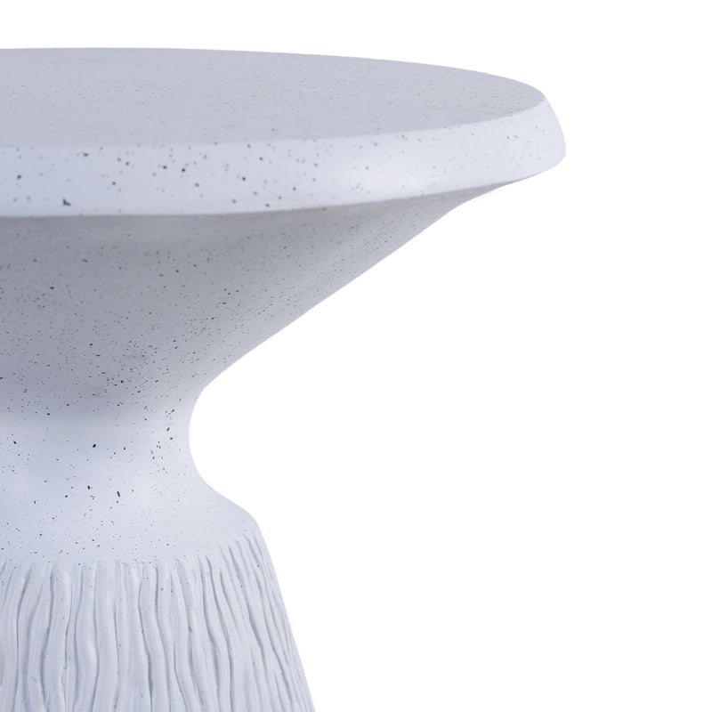 Outdoor End Table, Round Garden Stool - Aqua Gray