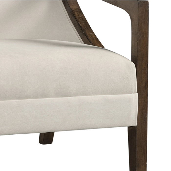 Hopkins Chair w/Brown Arm Columbia Charcoal