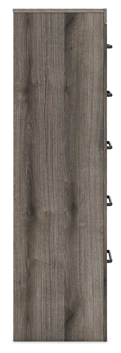 Graystorm - Five Drawer Chest - Brown Gray