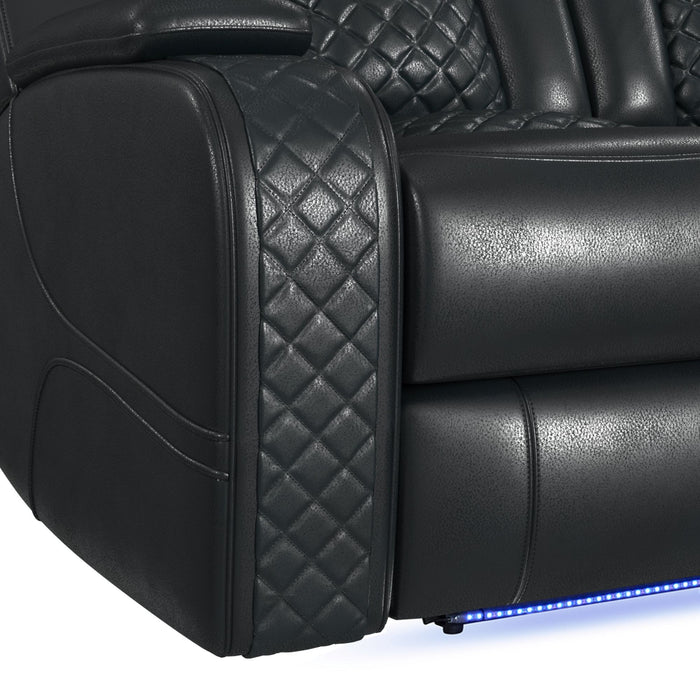 Carlo - Power Motion Loveseat With Power Headrest, Console And LED