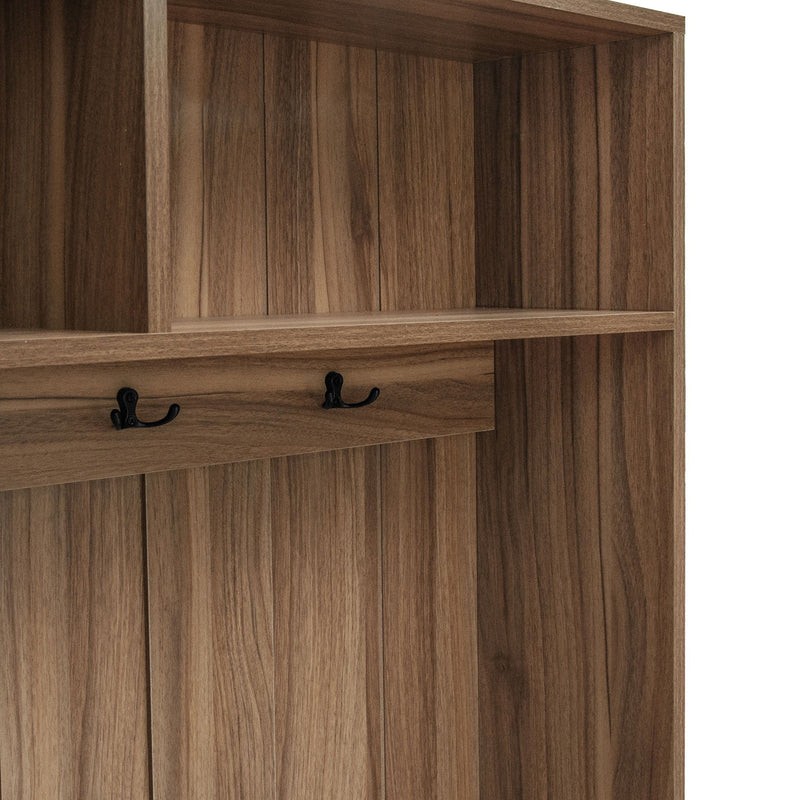 Modern Storage Closet For Bedroom, Entryway, Or Living Room - Walnut
