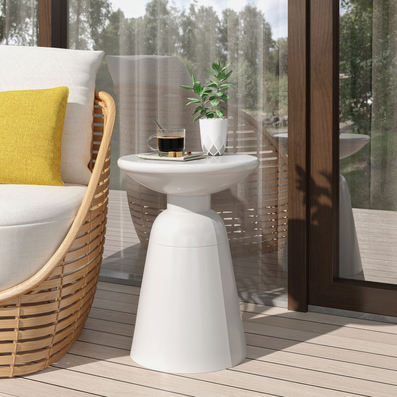 Outdoor Modern Metal End Large Table
