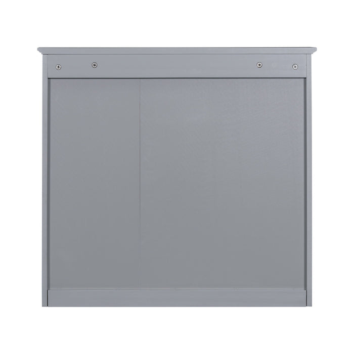 Wall Mounted Medicine Cabinet With Mirror And 3 Open Shelves