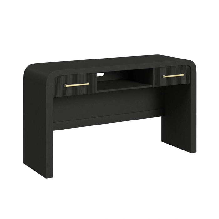 Ridgemont Dressing Table in Black with Grain