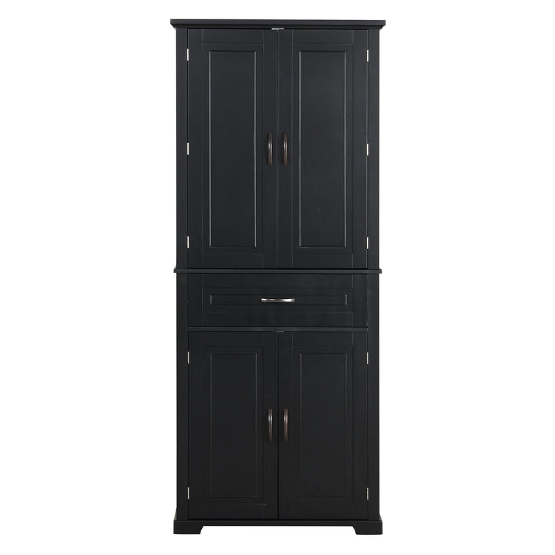 Bathroom Storage Cabinet With Doors And Drawer, Adjustable Shelf