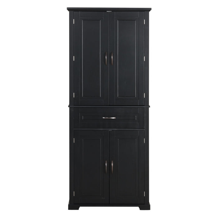 Bathroom Storage Cabinet With Doors And Drawer, Adjustable Shelf