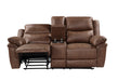 Ryland Console Loveseat W/ Dual Recliners--Brown