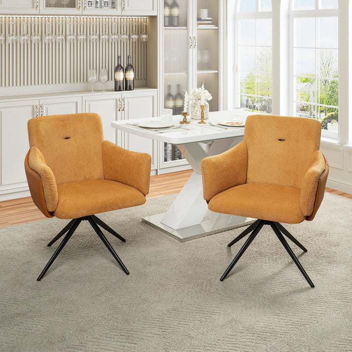 Swivel Home Office Desk Chairs With Arm (Set of 2)