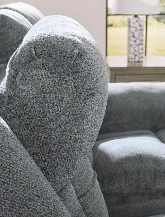 Tip-Off - Power Reclining Sofa With Adj Headrest - Slate