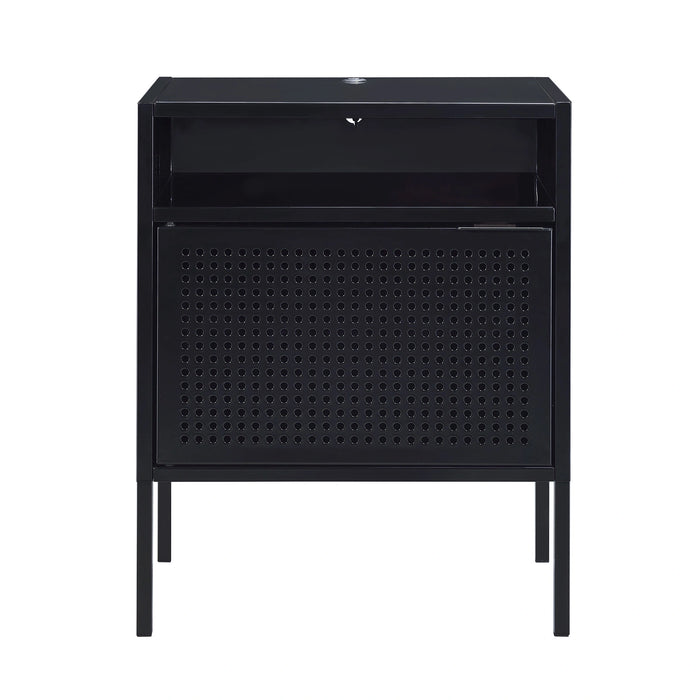 Ember Nightstand (C-1094) BLACK NIGHTSTAND W/ USB