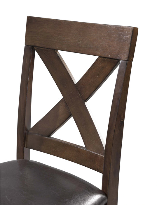 Alex Counter Side Chair W/Brown PU Espresso (2 Per Pack)