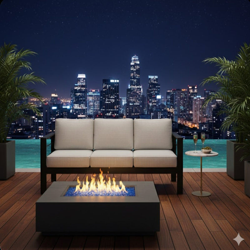 All-Weather Patio Sofa & Cushions, 3 Seat Outdoor Couch