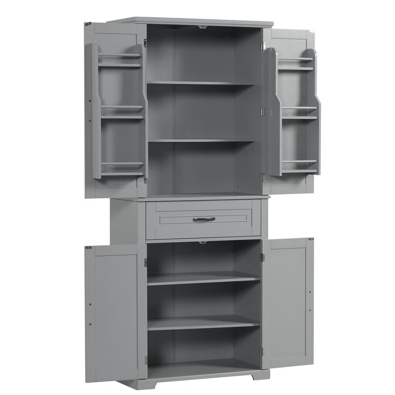 Bathroom Storage Cabinet With Doors And Drawer, Adjustable Shelf