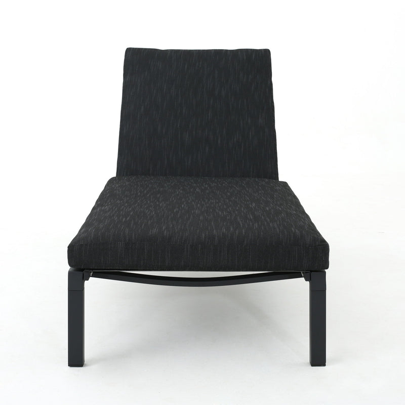 Modern Chaise Lounge With Wate Resistant Fabric Cushions