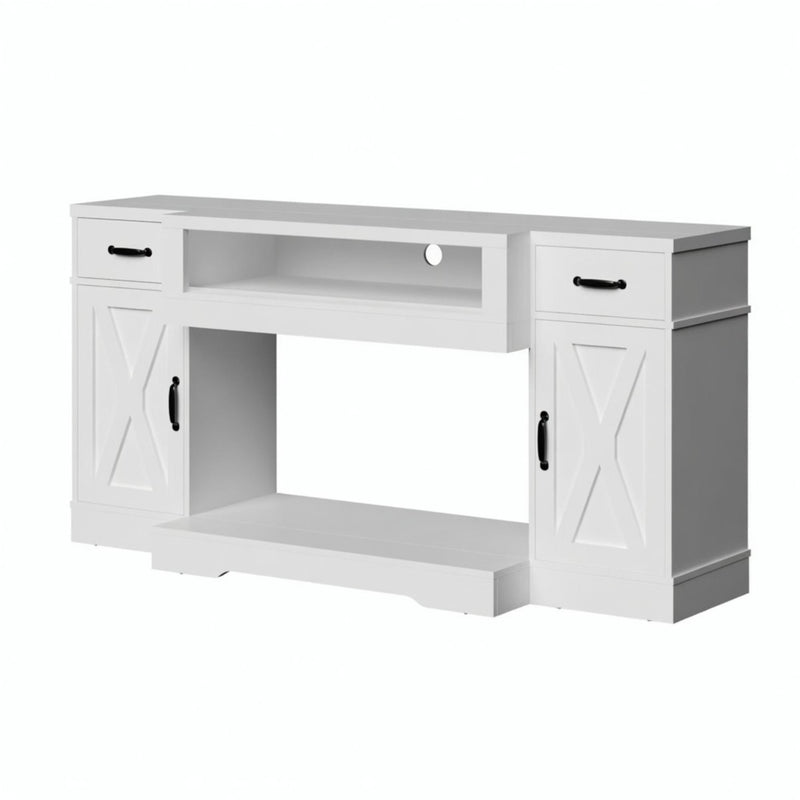 TV Stand With Adjustable Shelves & Double Doors