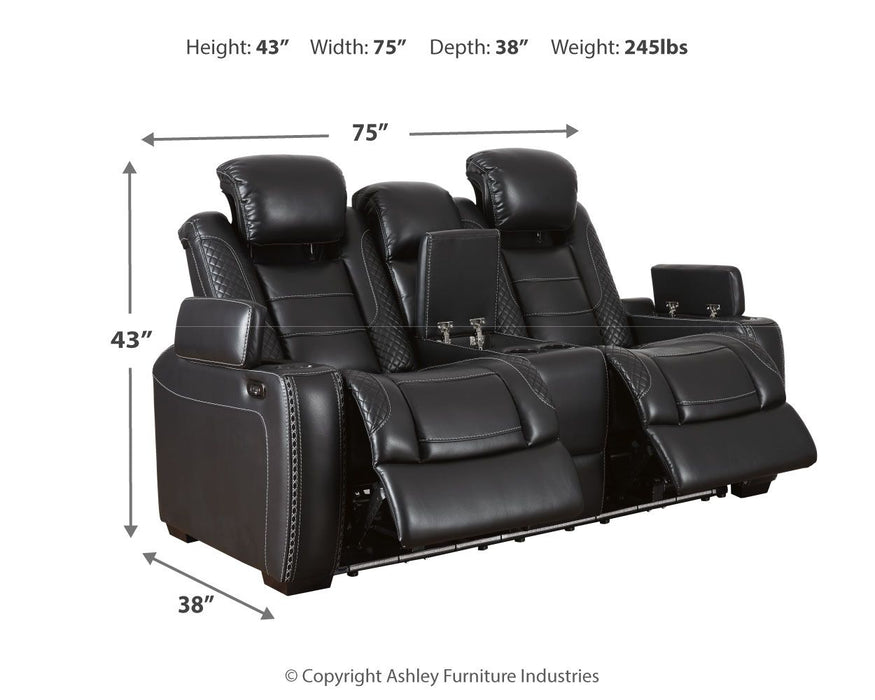 Party - Pwr Rec Loveseat/Con/Adj Hdrst - Midnight