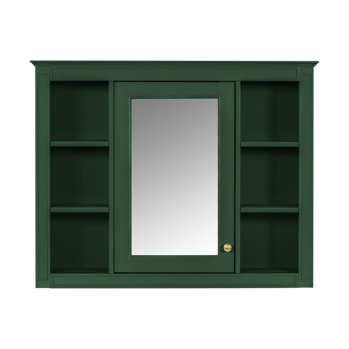 Bathroom Vanity With Mirror Cabinet, Single Sink With 2 Soft Closing Doors And 4 Drawers