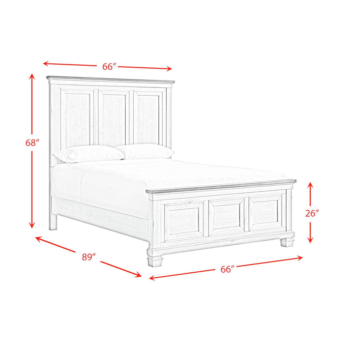 Farmington Panel Bedroom Set in Medium Brown and Washed Stone