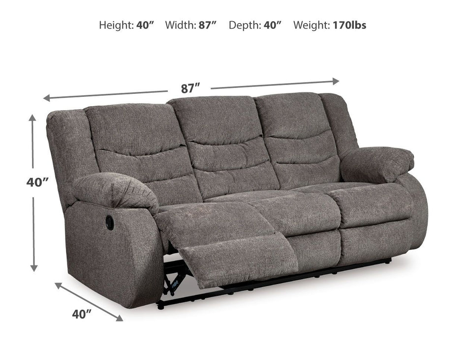 Tulen - Reclining Sofa - Gray