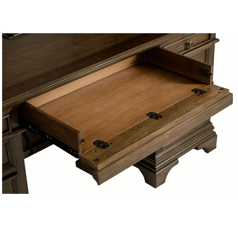Stigham - 5 Drawer Credenza Office Desk - Oak