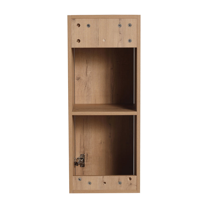 Modern Imitative Wall Mounted Bathroom Vanity With Resin Sink And Side Cabinet