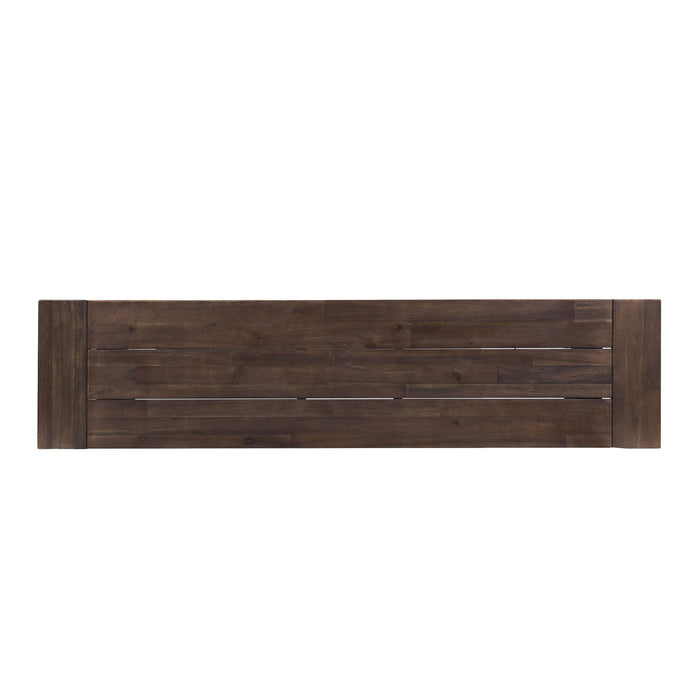 Tranquilizer - Outdoor Acacia Wood Bench With Slat Panel Design