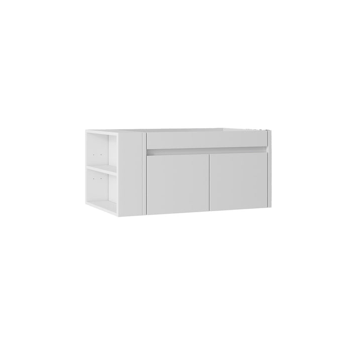 36" Floating Bathroom Vanity Cabinet, With Soft Close Double Doors, Wall Mounted, Cabinet Only - White