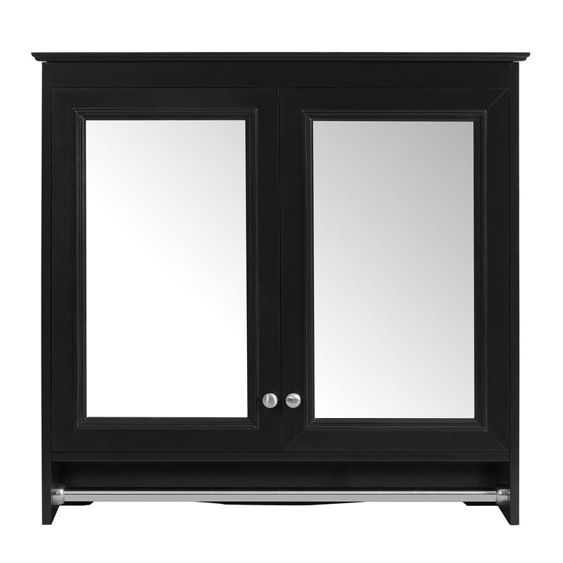 Modern Wall-Mounted Mirror Cabinet With Adjustable Shelves, Soft-Close Doors, High-Definition Mirror