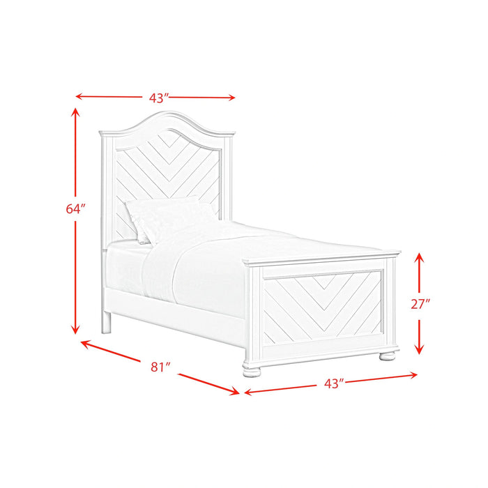 Kona Panel Bed in White
