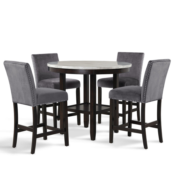 Celeste - Round Counter Table - Espresso