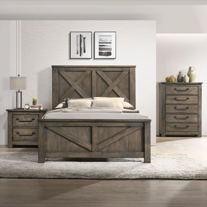 Maverick Panel Bedroom Set in Antique Grey