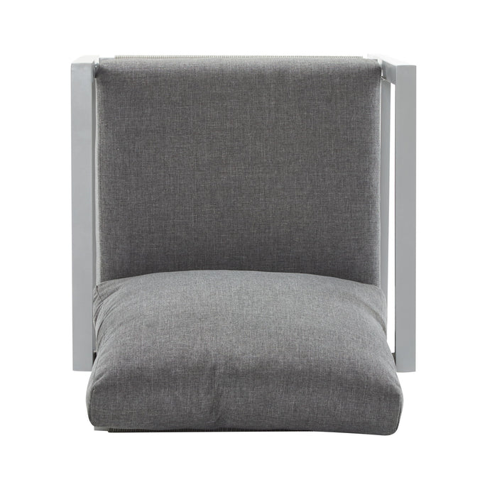 Modern Lounge Chair With Rope Accents And Cushions