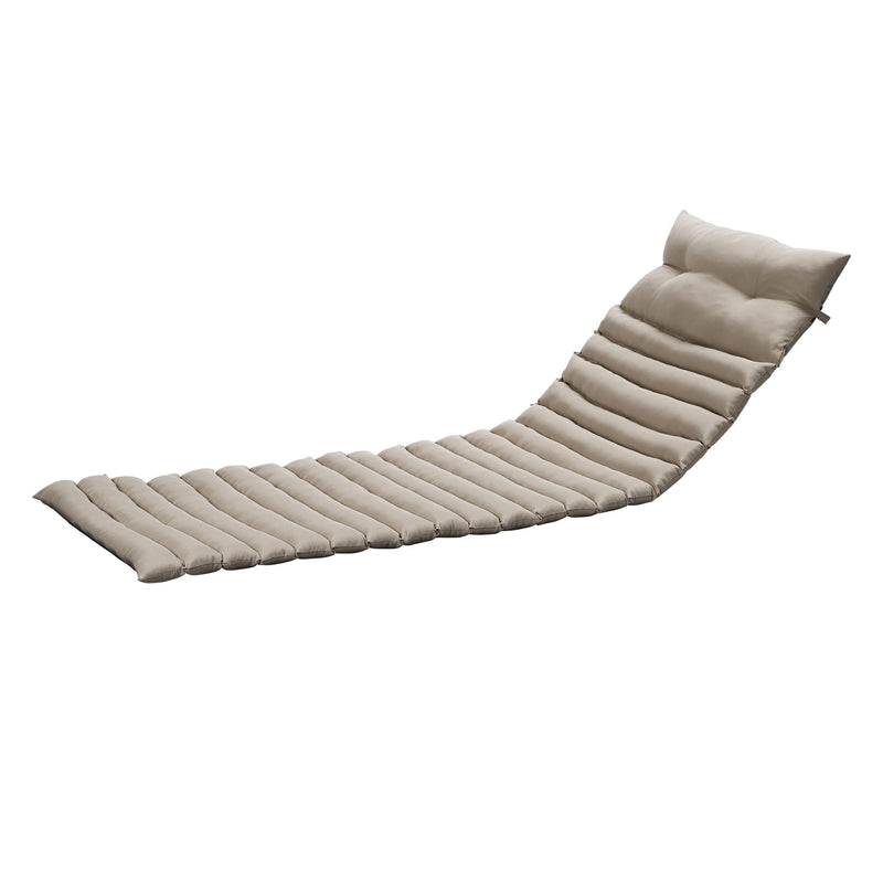 2 Piece Outdoor Chaise Lounge Chair Cushion Set